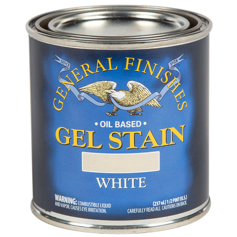 General Finishes Gel Stain, White, Half Pint