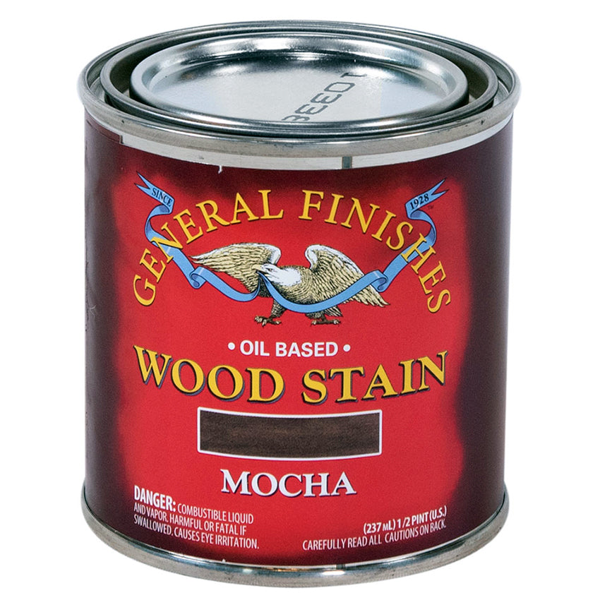 General Finishes Liquid Oil Stain, Mocha, Half Pint