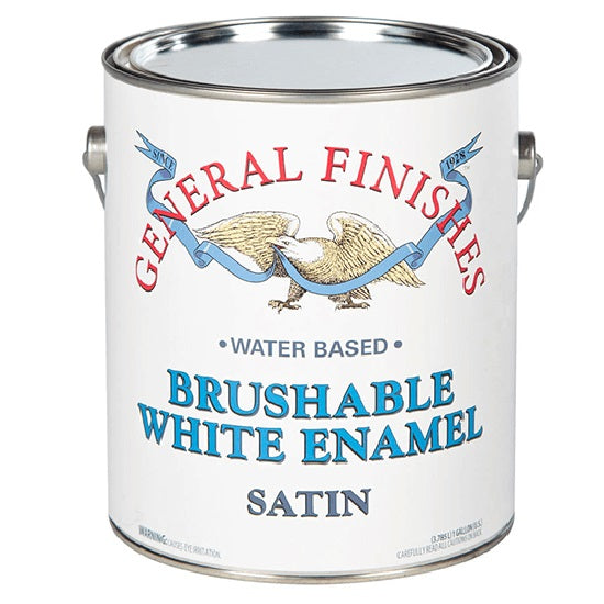 General Finishes BrushOn White Enamel Satin Gallon Project Weekend DIY