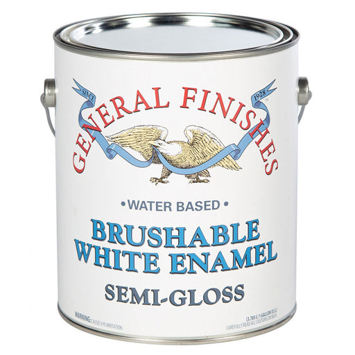 General Finishes BrushOn White Enamel SemiGloss Gallon Project Weekend DIY
