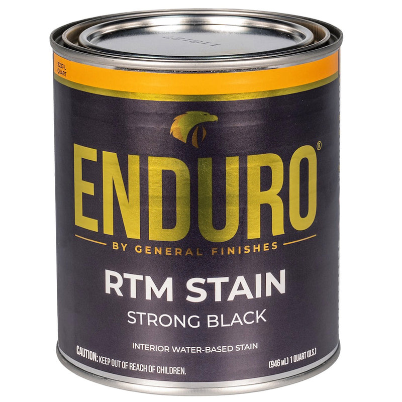 General Finishes Enduro RTM Water-Based Stain, Strong Black, Quart