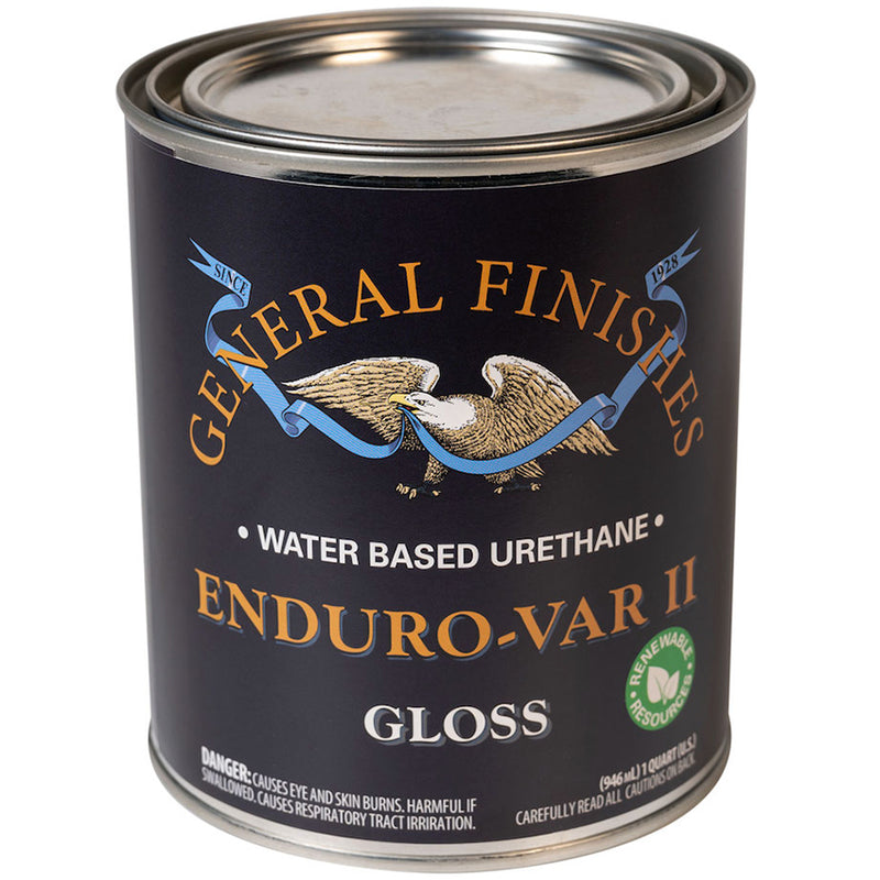 General Finishes Enduro-Var II Topcoat, Amber, Gloss, Quart