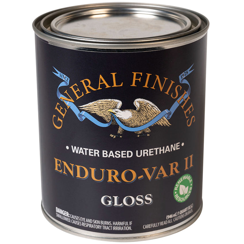 General Finishes Enduro-Var II Topcoat, Amber, Gloss, Quart