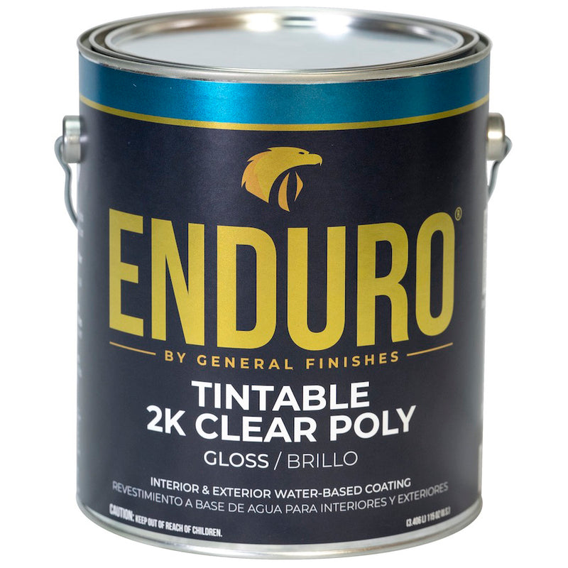 General Finishes Enduro 2K Clear Poly Tint Base, Gloss, Gallon