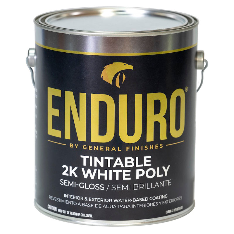 General Finishes Enduro 2K White Poly Tint Base, Semi-Gloss, Gallon