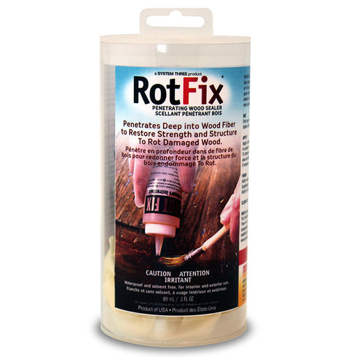 System Three Rot Fix Epoxy Wood Sealer, Brown, 3 oz