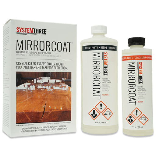 System Three MirrorCoat Pour-On Finish Kit, 1.5 Quart