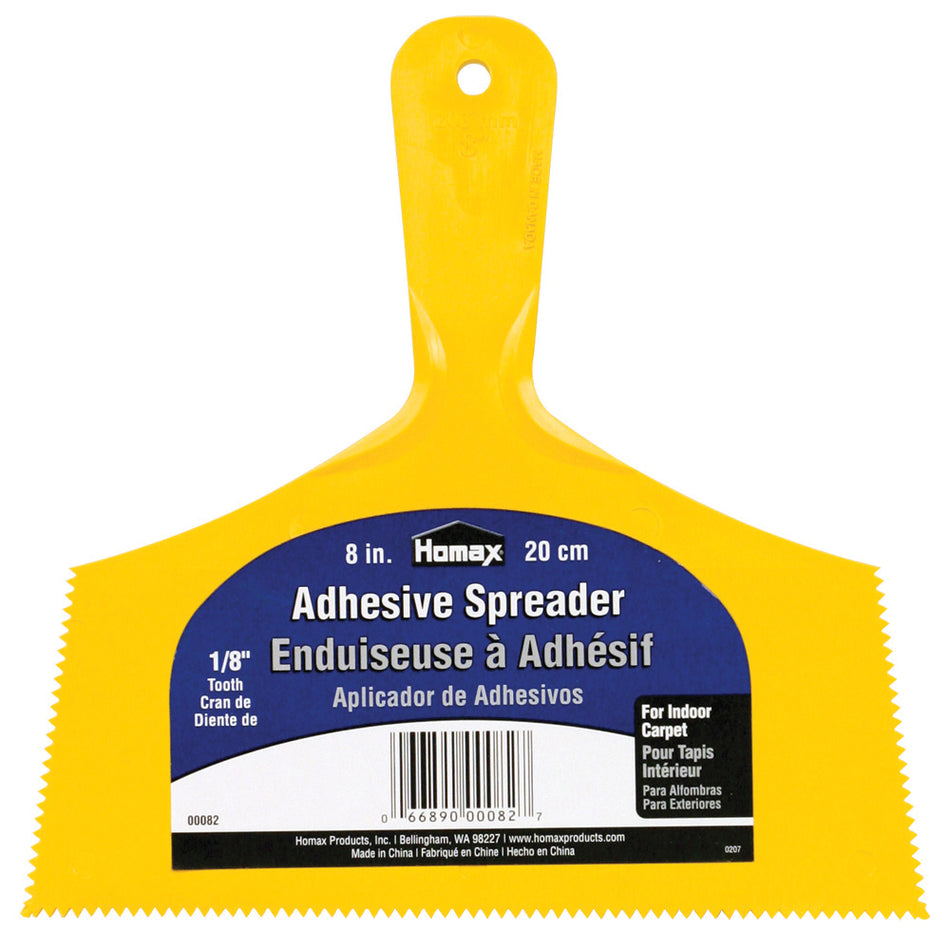 Homax Carpet Adhesive Spreader, 1/8 Inch Notch, 8 Inch