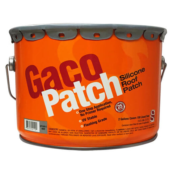 GacoPatch Silicone Roof Patch, Gray, 2 Gallons