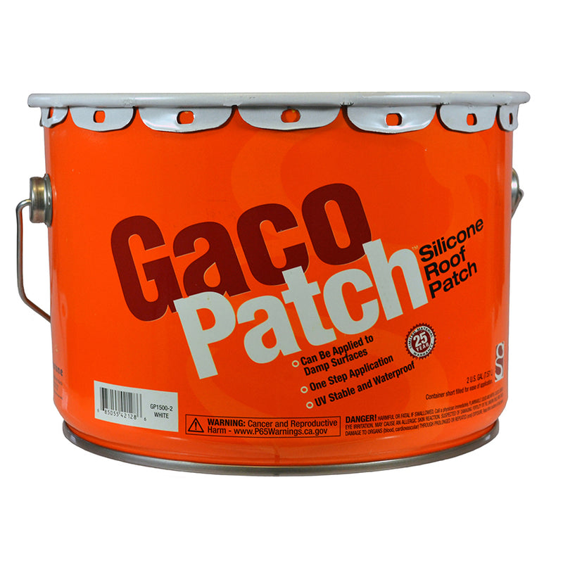 GacoPatch Silicone Roof Patch, White, 2 Gallons
