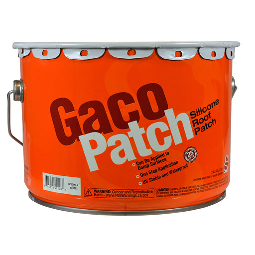 GacoPatch Silicone Roof Patch, White, 2 Gallons