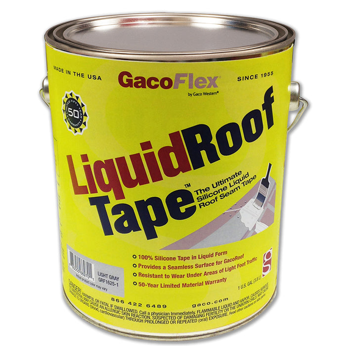 Gaco LiquidRoofTape GRF1625, Light Gray, Gallon