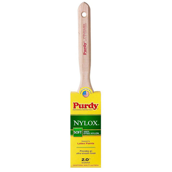 Purdy Nylox Elasco Flat Sash Paint Brush, Tynex Nylon, 2 Inch