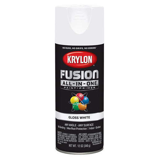 Krylon Fusion All-in-One Spray Paint - White (12 oz) by Krylon | LCB Paint & Supply
