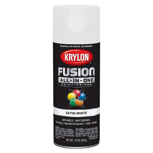 Krylon Fusion All-in-One Spray Paint - White (12 oz) by Krylon | LCB Paint & Supply