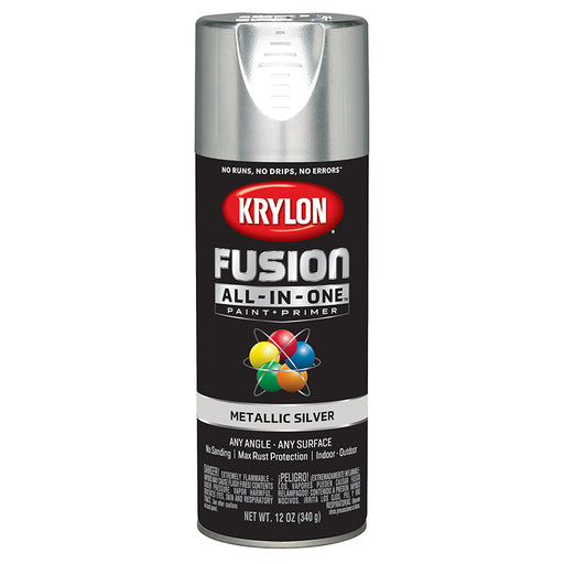 Krylon Fusion All-in-One Spray Paint - Silver (12 oz) by Krylon | LCB Paint & Supply