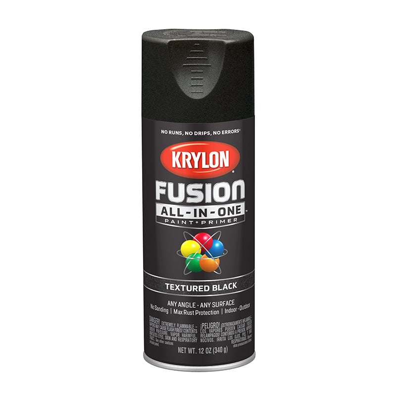 Krylon Fusion All-in-One Spray Paint - Black (12 oz) by Krylon | LCB Paint & Supply