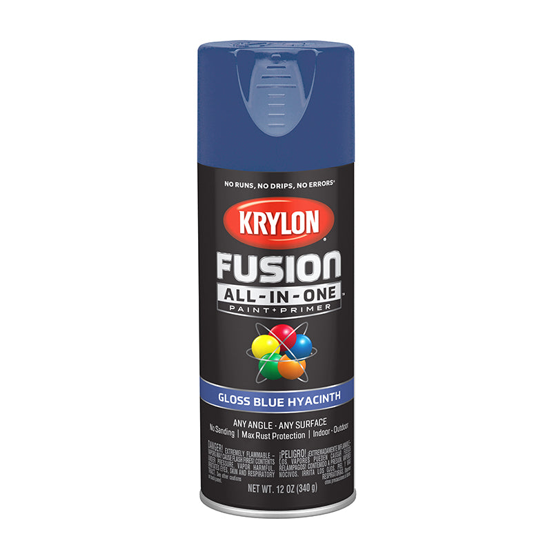 Krylon Fusion All in One Blue Hyacinth Gloss 12 oz Project Weekend DIY