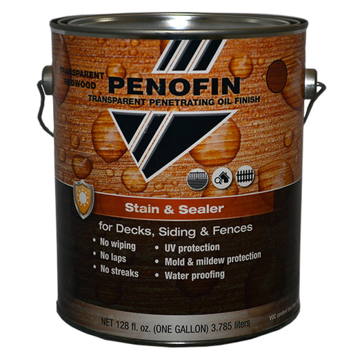 Penofin Stain & Sealer, Transparent Redwood, Gallon