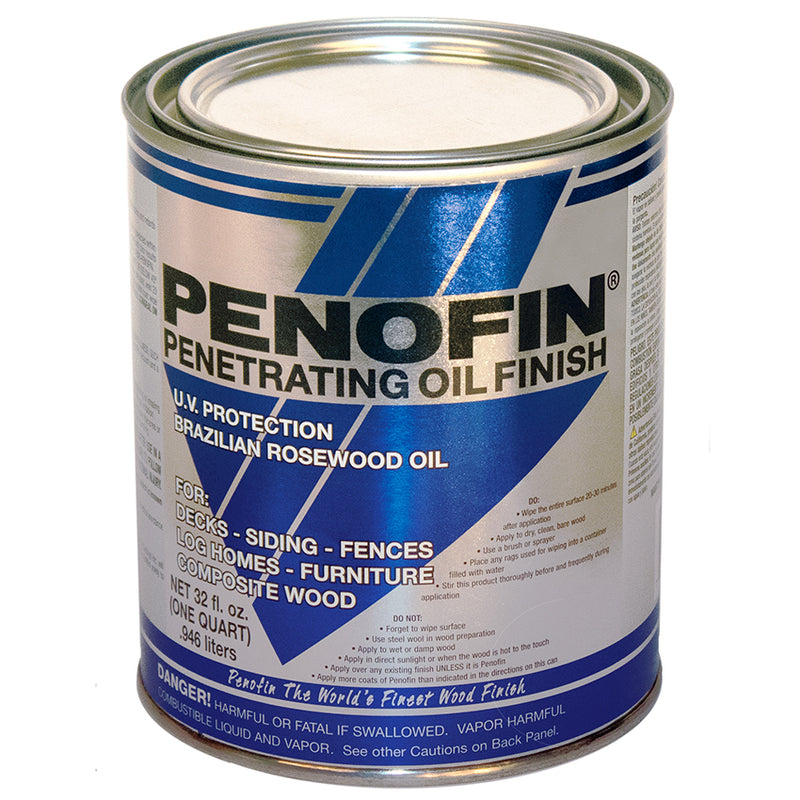 Penofin Blue Label Quart PSS packaging; listed Clear