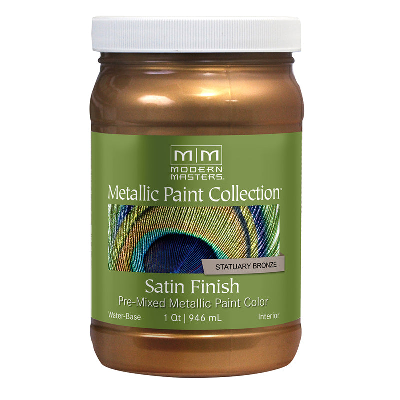 Modern Masters Satin Metallic Paint, listed Statuary Bronze, Quart package reference