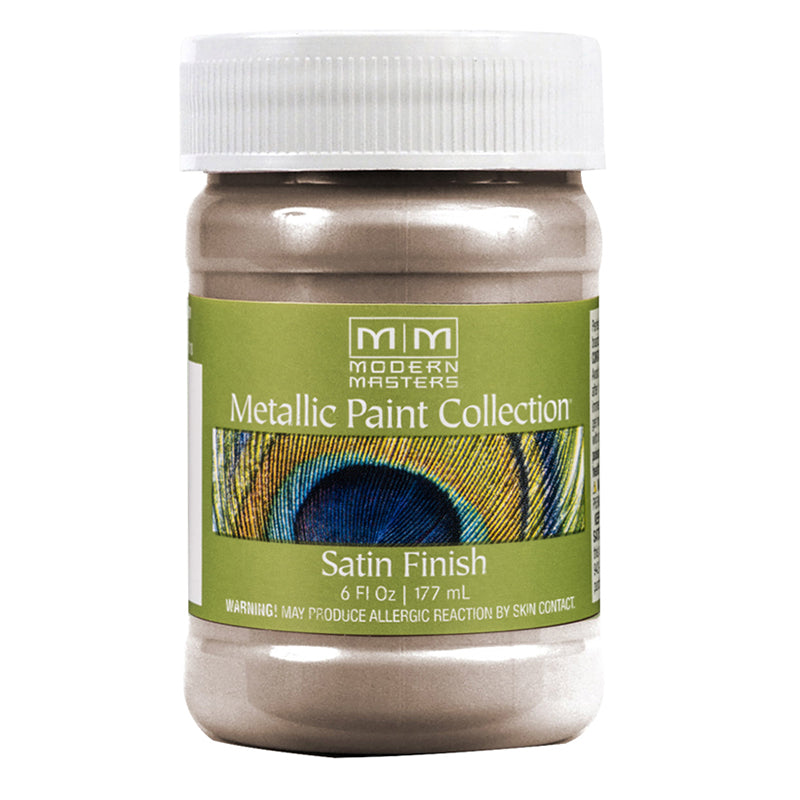 Modern Masters Metallic Paint Warm Silver satin 6 oz jar