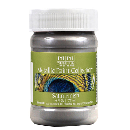 Modern Masters Metallic Paint Platinum satin 6 oz jar