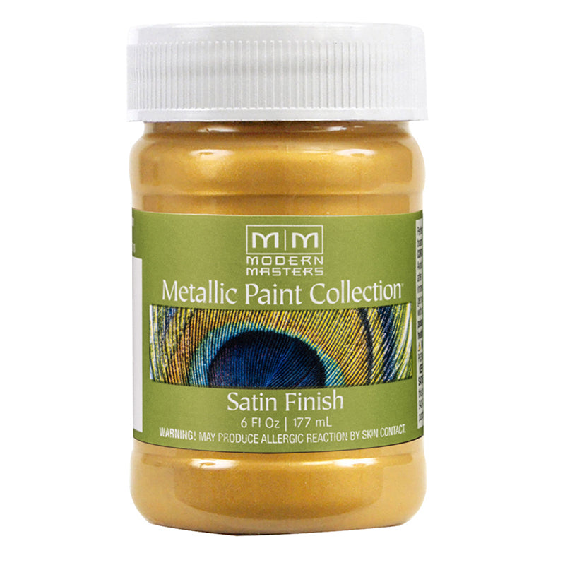 Modern Masters Metallic Paint Collection Satin Water-Based Decorative Metallic Paint Gold Rush 6 oz product image