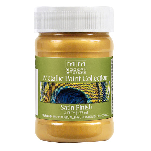 Modern Masters Metallic Paint Collection Satin Water-Based Decorative Metallic Paint Gold Rush 6 oz product image