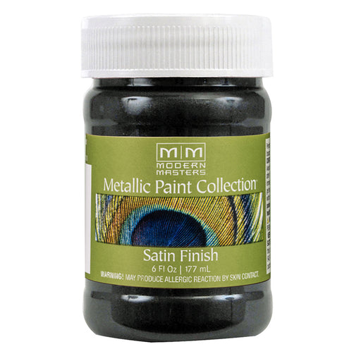 Modern Masters Metallic Paint Collection Satin Water-Based Decorative Metallic Paint Black Pearl 6 oz product image