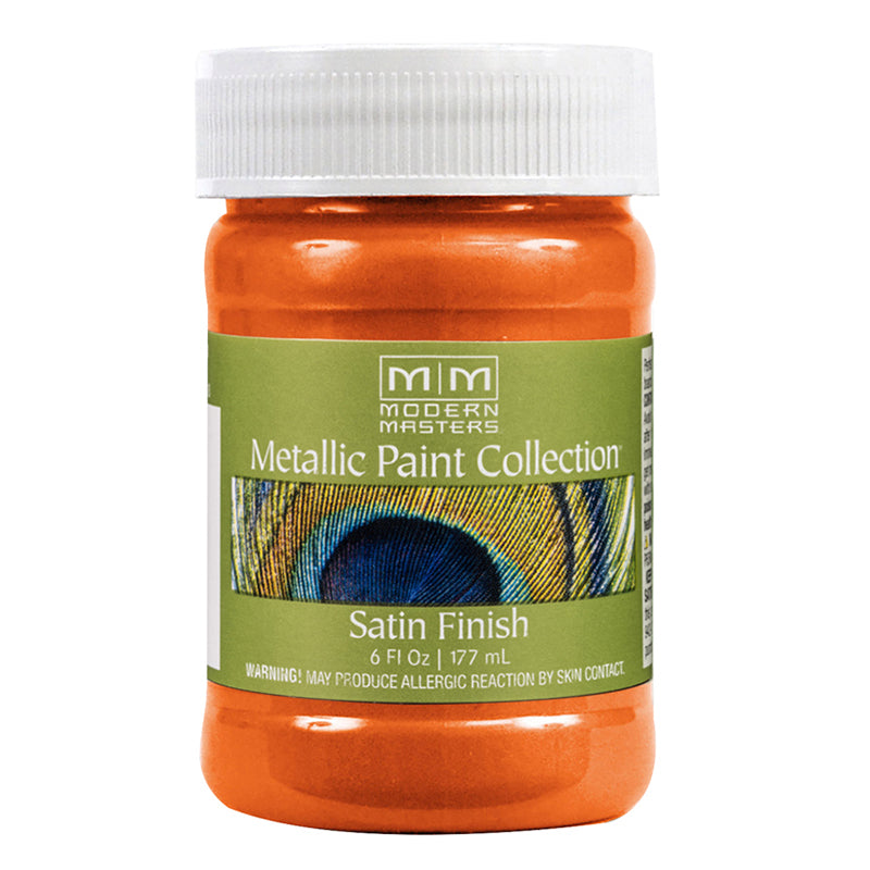 Modern Masters Metallic Paint Collection Satin Water-Based Decorative Metallic Paint Burnt Orange 6 oz product image