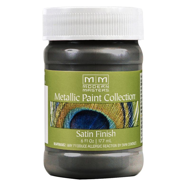 Modern Masters Metallic Paint Steel Gray satin 6 oz jar