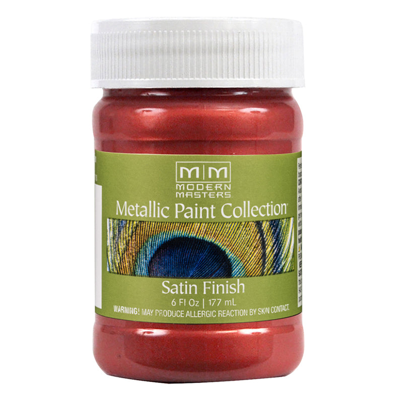 Modern Masters Metallic Paint Sashay Red satin 6 oz jar