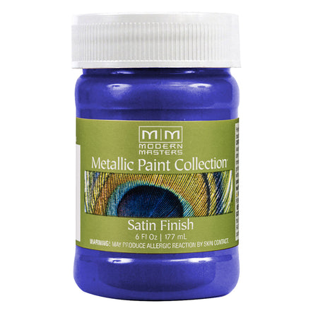 Modern Masters Metallic Paint Venetian Blue satin 6 oz jar