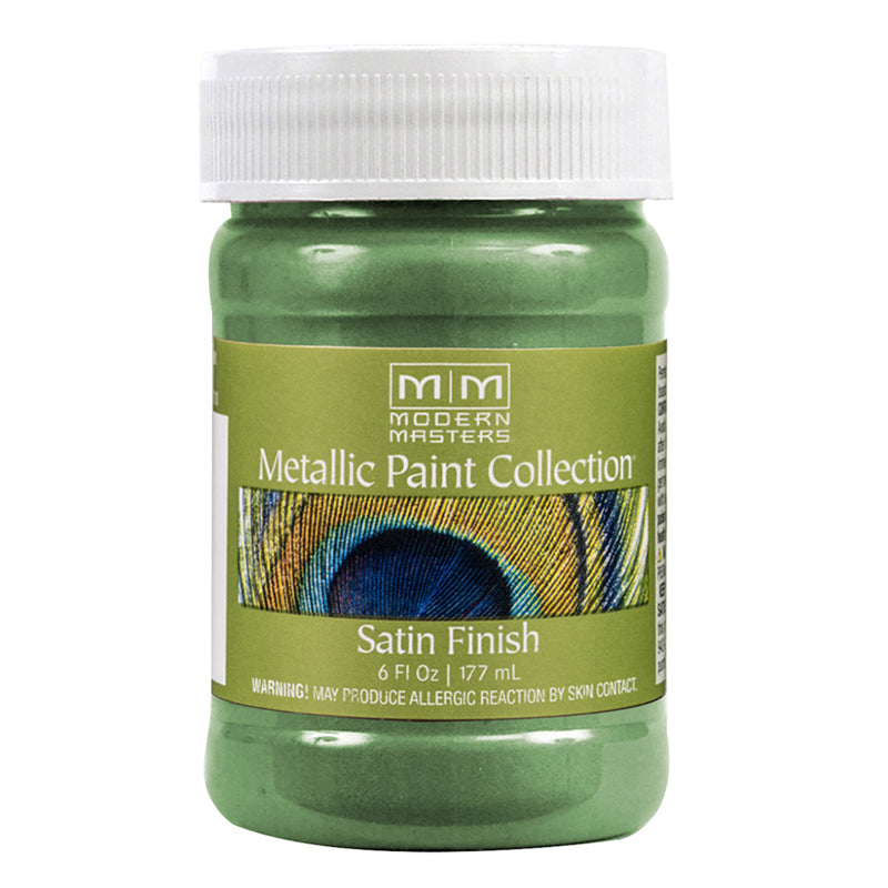 Modern Masters Metallic Paint Collection Satin Water-Based Decorative Metallic Paint Mystical Green 6 oz product image
