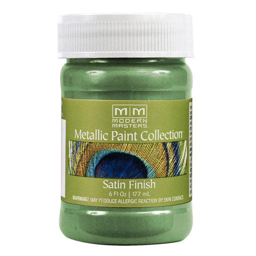 Modern Masters Metallic Paint Collection Satin Water-Based Decorative Metallic Paint Mystical Green 6 oz product image