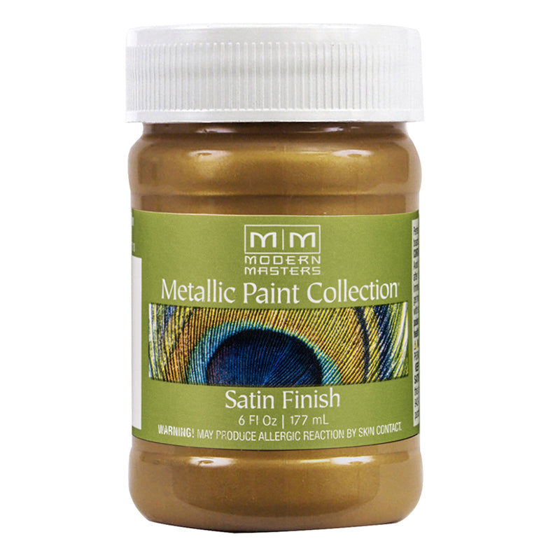 Modern Masters Metallic Paint Collection Satin Water-Based Decorative Metallic Paint Brass 6 oz product image