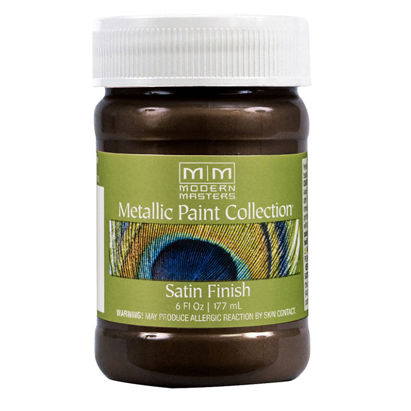 Modern Masters Metallic Paint Collection Satin Water-Based Decorative Metallic Paint English Brown 6 oz product image
