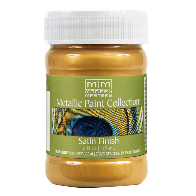 Modern Masters Metallic Paint Pale Gold satin 6 oz jar