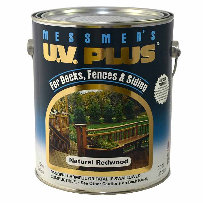 Messmer's U.V. Plus Stain Natural Redwood Transparent (250 VOC) Gallon Project Weekend DIY