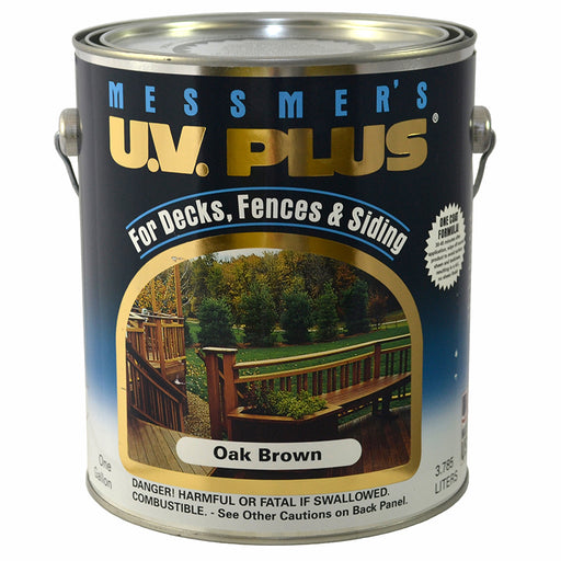 Messmer's U.V. Plus Stain Oak Brown Semi Transparent (250 VOC) Gallon Project Weekend DIY