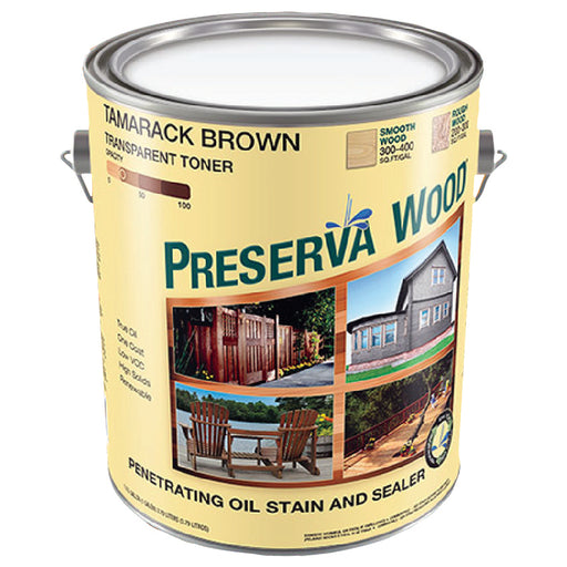 Preserva Products, Ltd. Wood Stain Transparent Tamarack Gallon Project Weekend DIY