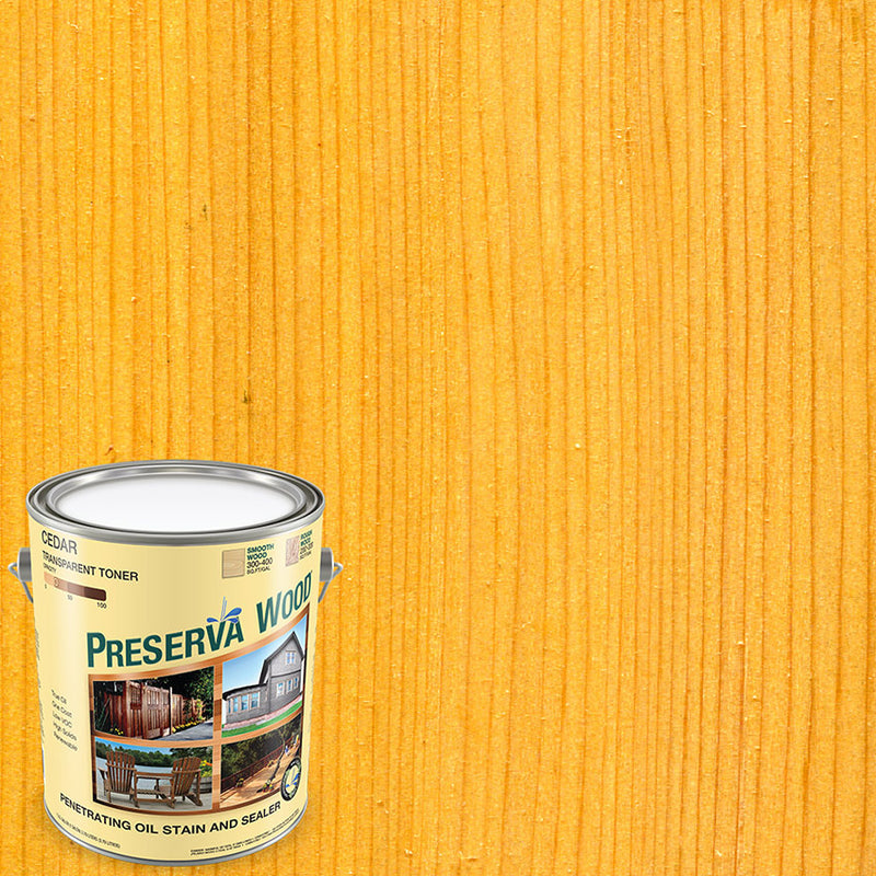 Preserva Wood Stain & Sealer, Cedar, Gallon