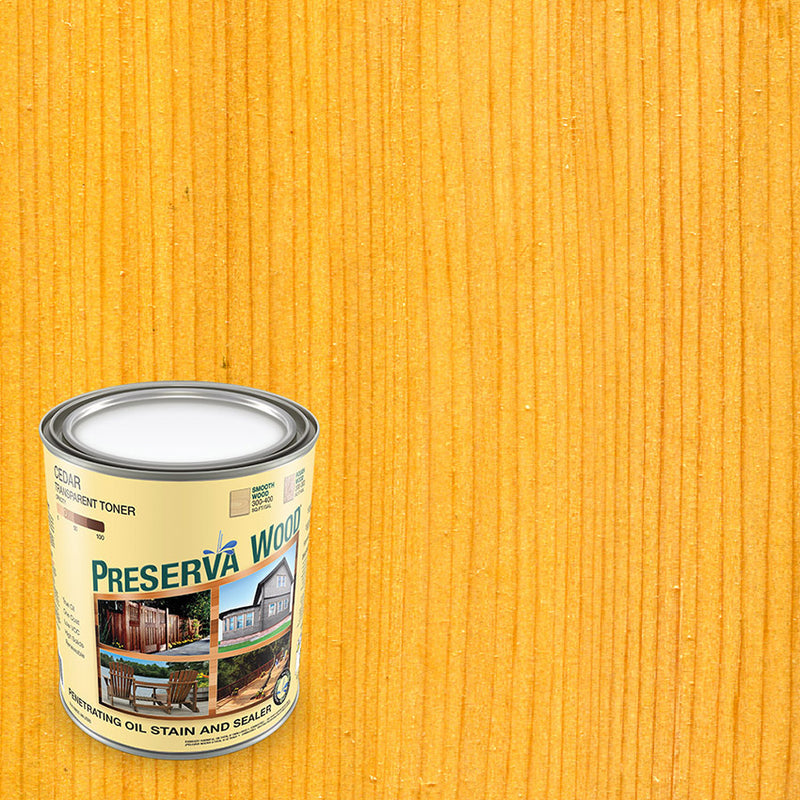 Preserva Wood Stain & Sealer, Cedar, Quart