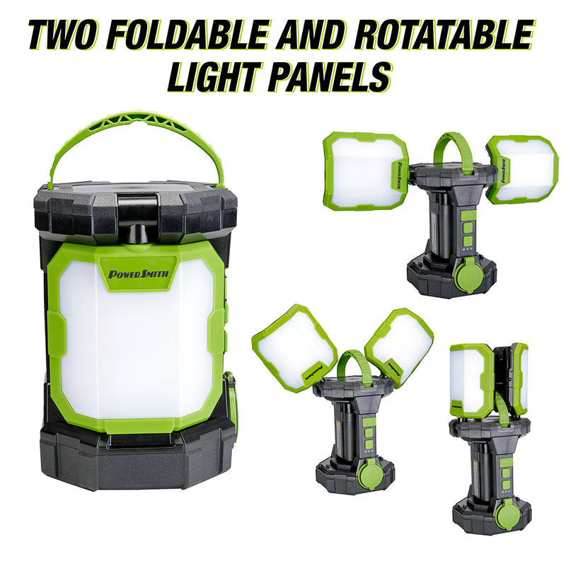 PowerSmith Voyager 5000 Lumen Jobsite Lantern with 3 Way Power Project Weekend DIY