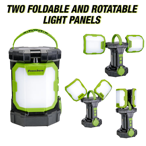 PowerSmith Voyager 5000 Lumen Jobsite Lantern with 3 Way Power Project Weekend DIY