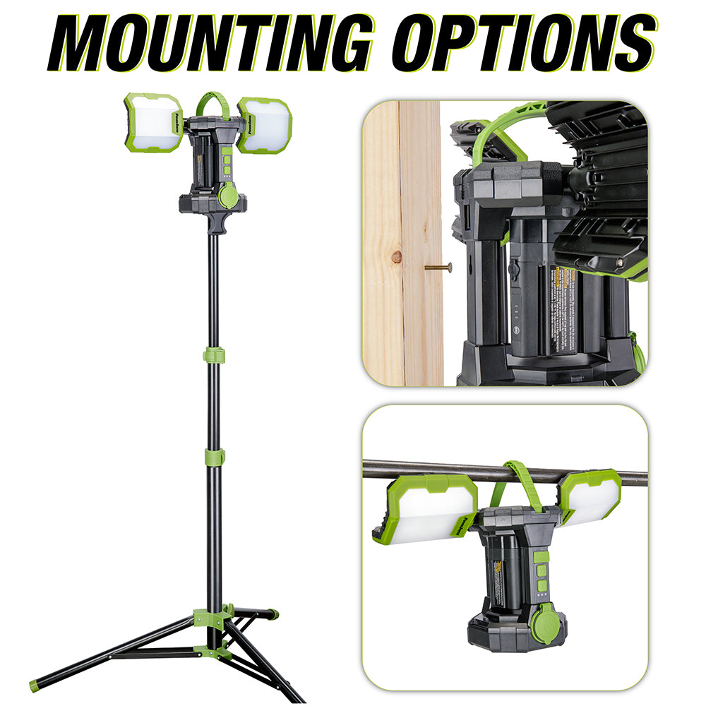 PowerSmith Voyager 5000 Lumen Jobsite Lantern with 3 Way Power Project Weekend DIY