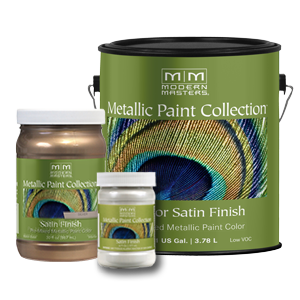 Modern Masters Satin Metallic family package group; reference for Brass Quart