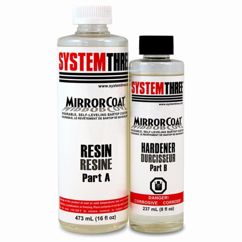 System Three MirrorCoat Pour-On Finish Kit, 1.5 Pint