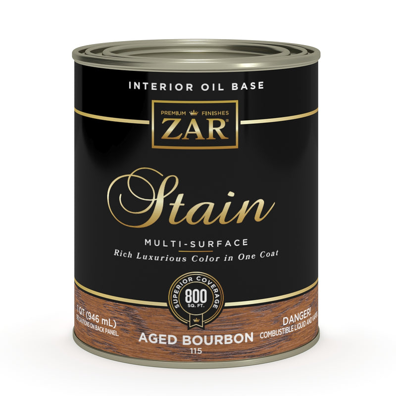 ZAR Interior Oil Base Stain, Aged Bourbon, Quart manufacturer can